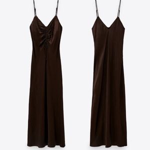 Zara Satin Effect Slip Dress